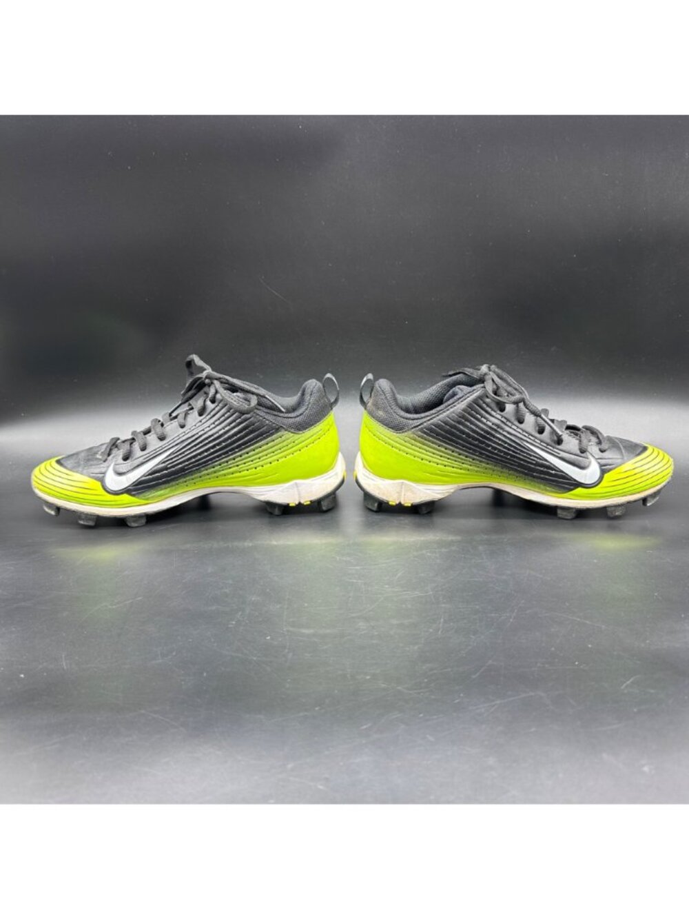 Nike Vapor Baseball Cleats Black Neon Yellow Size 5Y Youth Sports Turf Shoes - Picture 4 of 14